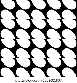 Seamless pattern with geometric motifs in black and white. Vector illustration.