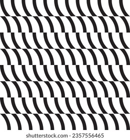 Seamless pattern with geometric motifs in black and white. Vector illustration.