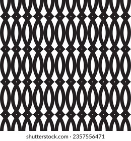 Seamless pattern with geometric motifs in black and white. Vector illustration.