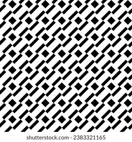 Seamless pattern with geometric motifs in black and white. Vector illustration.