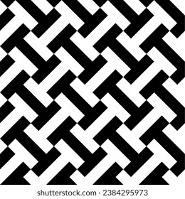 Seamless pattern with geometric motifs in black and white. Vector illustration.