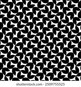Seamless pattern with geometric motifs in black and white. Vector illustration.