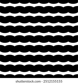 Seamless pattern with geometric motifs in black and white. Vector illustration.