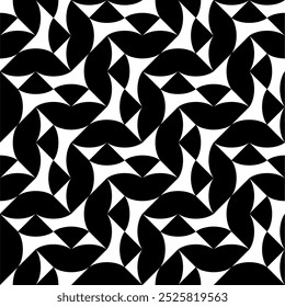 Seamless pattern with geometric motifs in black and white. Vector illustration.