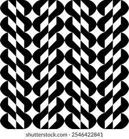 Seamless pattern with geometric motifs in black and white. Vector illustration.