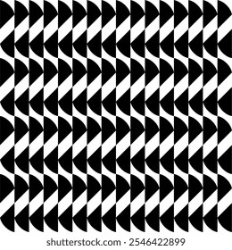 Seamless pattern with geometric motifs in black and white. Vector illustration.