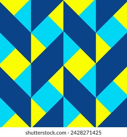 Seamless pattern with geometric motifs in three colors