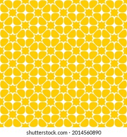 Seamless pattern. Geometric orange background. Unusual lattice.