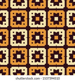 Seamless pattern with geometric ornament.
