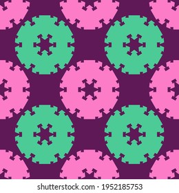 Seamless pattern with geometric ornament.