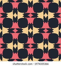 Seamless pattern with geometric ornament.