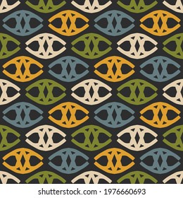 Seamless pattern with geometric ornament.
