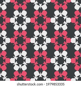 Seamless pattern with geometric ornament.