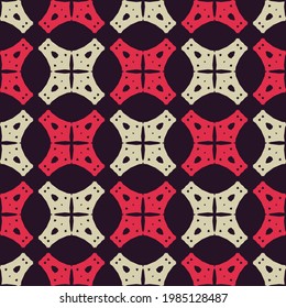 Seamless pattern with geometric ornament.