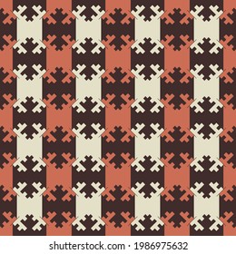 Seamless pattern with geometric ornament.