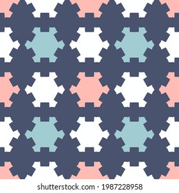 Seamless pattern with geometric ornament.