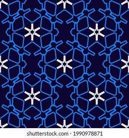 Seamless pattern with geometric ornament.