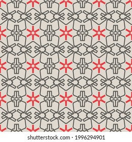 Seamless pattern with geometric ornament.