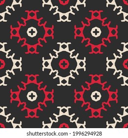 Seamless pattern with geometric ornament.