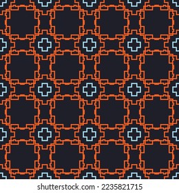 Seamless pattern with geometric ornament.