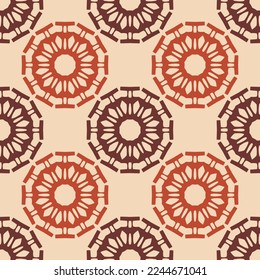 Seamless pattern with geometric ornament.
