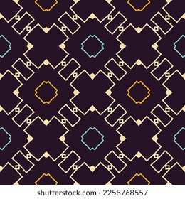 Seamless pattern with geometric ornament.