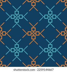 Seamless pattern with geometric ornament.