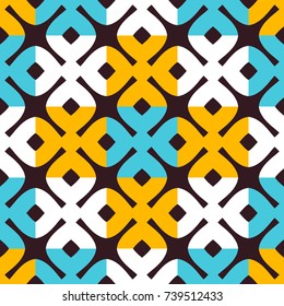 Seamless pattern with geometric ornament.