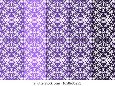 Seamless pattern geometric ornament. ART DECO. Vector illustration. Set of color background. design