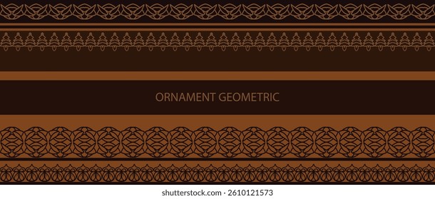 Seamless pattern of geometric ornament decorations design classic vintage motif