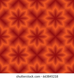 Seamless pattern with geometric ornament in the form of flowers