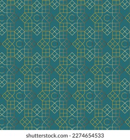 Seamless pattern with geometric ornament. Modern stylish texture. Regularly repeating geometrical background. Vector element of graphic design