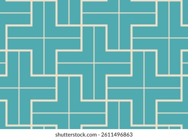 Seamless pattern with geometric ornament. Modern stylish texture. Repeating sample figure and line. Linear graphic design.