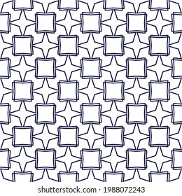 Seamless pattern with geometric ornament on white background.