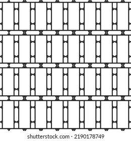 Seamless pattern with geometric ornament on white.