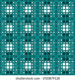 Seamless pattern with geometric ornament. The predominance of blue. Vector illustration