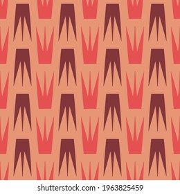 Patrón sin foco con ornamento geométrico. Ilustración abstracta retro.
