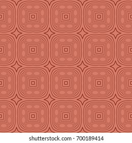 seamless pattern with geometric ornament. vector illustration. brown color