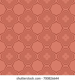 seamless pattern with geometric ornament. vector illustration. brown color