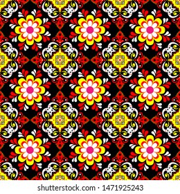 Seamless pattern with geometric ornate ethnic style. Vector Floral Illustration in asian textile. vector design inspiration. creative fabric background