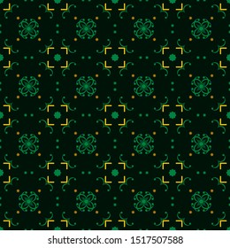 Seamless pattern with geometric ornate ethnic style. Vector Floral Illustration in asian textile. vector design inspiration. creative fabric motif