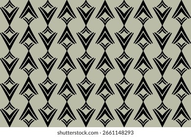 seamless pattern , geometric, pair of triangle , black on gray