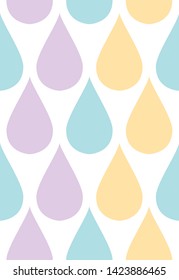 Seamless pattern of geometric patterns with water droplets as a motif, illustration