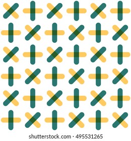 Seamless pattern. Geometric plus pattern. Endless texture for wallpaper, background, texture, colorful