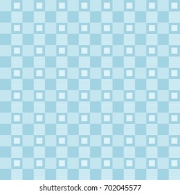 Seamless pattern with geometric prints. Blue and white background