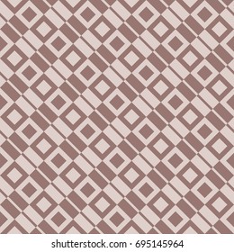 Seamless pattern with geometric prints. Brown background