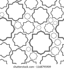 Seamless pattern geometric ramadan design. Vector illustration. Isolated on white background.