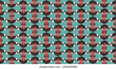 Seamless pattern geometric.  Retro fabric texture wallpaper.  Creative luxry graphic art decor. Seamless vector pattern. 