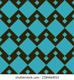 Seamless pattern geometric rhombus square on dark black background for textile design