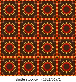 Seamless pattern of geometric scarf vector